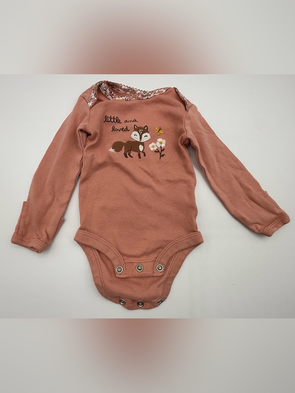 Little and Loved Fox Newborn Long-Sleeve Onesie